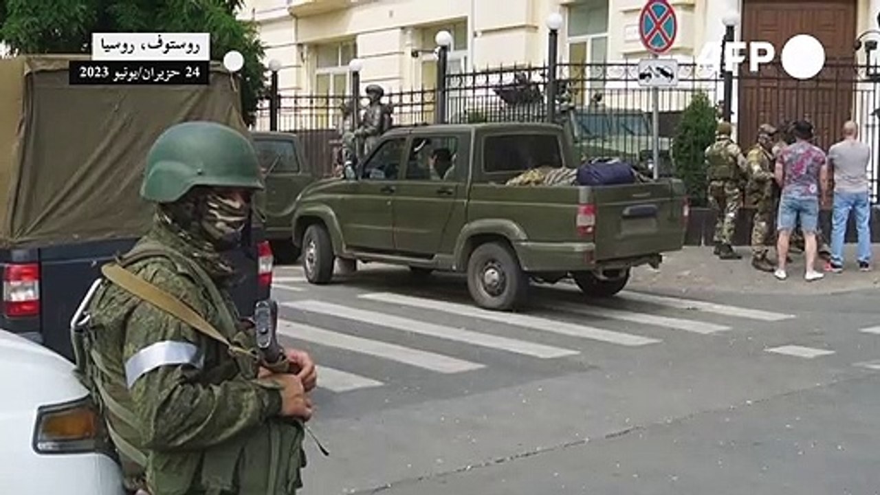 عناصر مجموعة فاغنر في مدينة روستوف الجنوبية الروسية