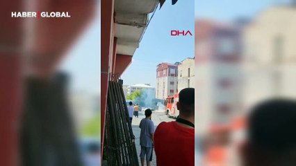 Korku dolu anlar: Bağcılar'da anne ve 3 çocuğunun üzerine, elektrik kabloları düşerek patladı