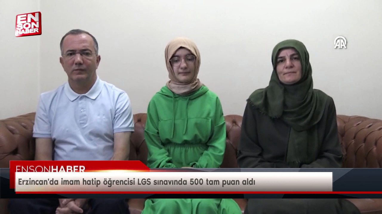 Erzincan'da imam hatip öğrencisi LGS sınavında 500 tam puan aldı