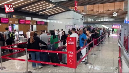 İstanbul Havalimanı'nda Kurban Bayramı yoğunluğu devam ediyor