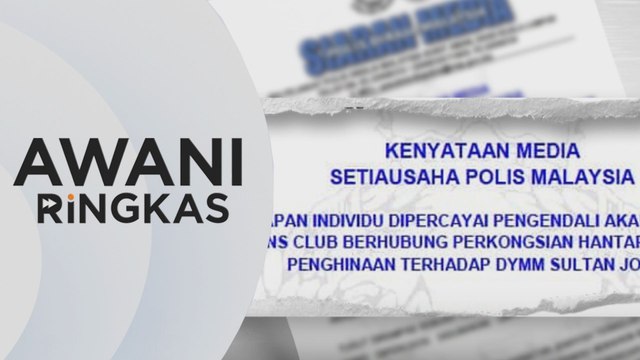 AWANI Ringkas: Lelaki disyaki pengendali akaun Facebook JDT Fan Club ditahan