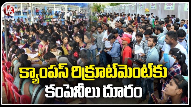 Companies Stay Away From Campus Recruitment , Youth Suffer With Lack Of Jobs _ V6 News (2)