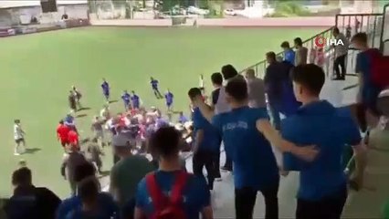 Combat après match de foot U17 à Artvin
