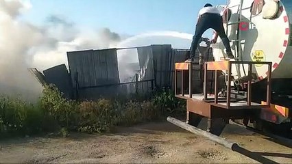 Çorum’da hurda deposunda yangın