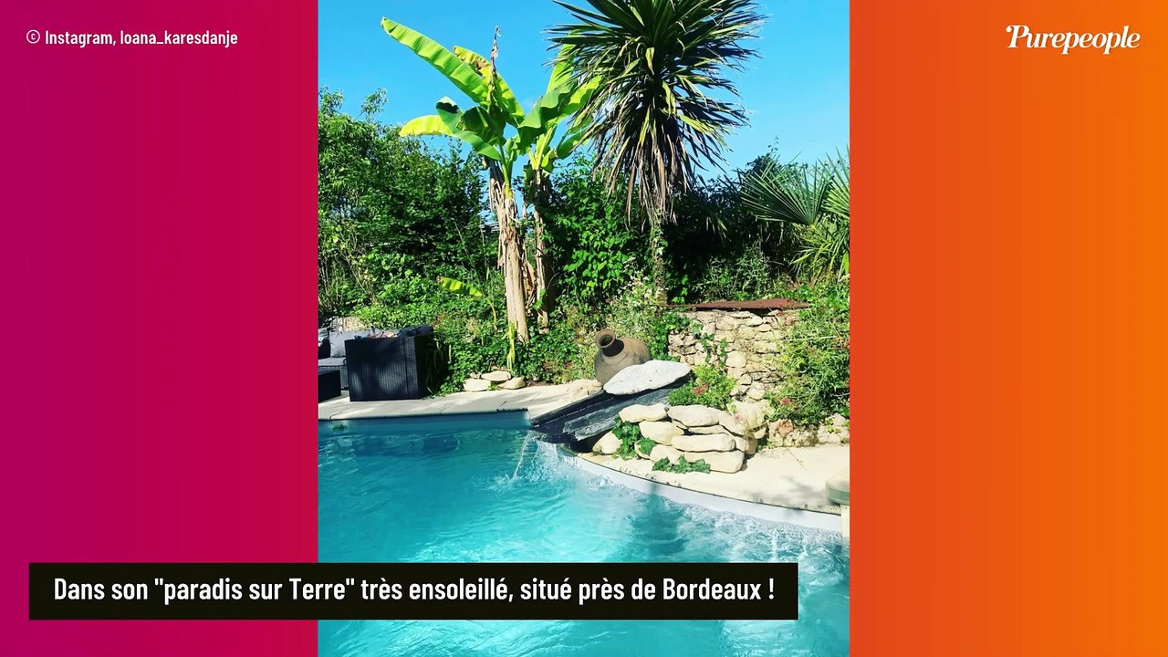 PHOTO Loana fière de sa silhouette amincie, elle tombe le haut dans une piscine