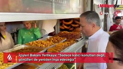 Bakan Yerlikaya deprem bölgesinde: Sadece konutları değil, gönülleri de yeniden inşa edeceğiz