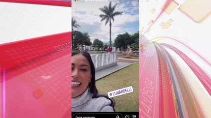 Milene Pavorô, do programa do Ratinho, visita santuário na região