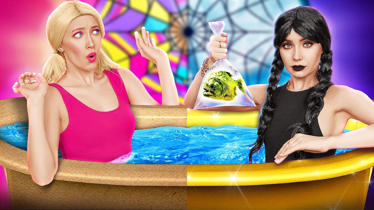 La RÃ©novation De La Chambre De Mercredi Et Enid _ Riche Vs Pauvre || La DÃ©co Blackpink Par 123 Go!