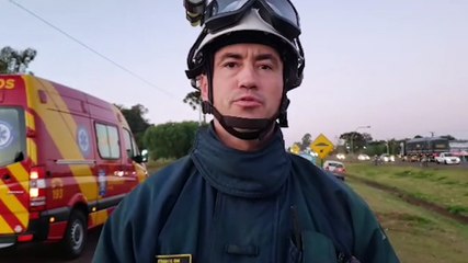 Motociclista tem dedos do pé arrancados após colisão às margens da BR-277