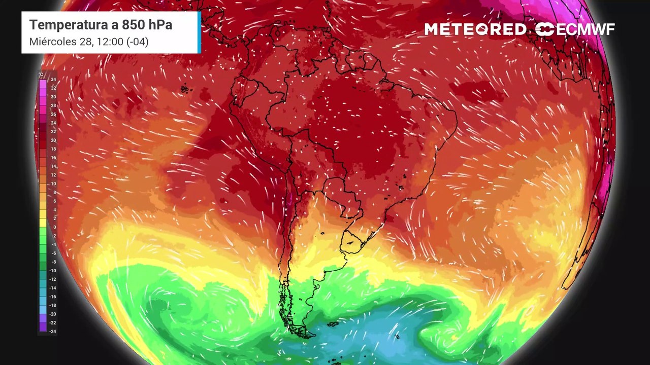 Temperaturas 850 hPa los próximos días
