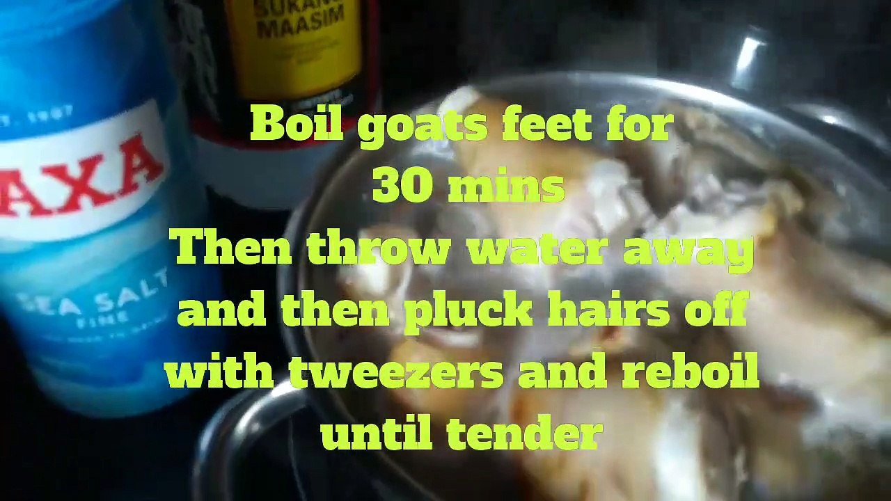 How to TENDERISE GOATS FEET FOR COOKING EAT PINOY video Dailymotion