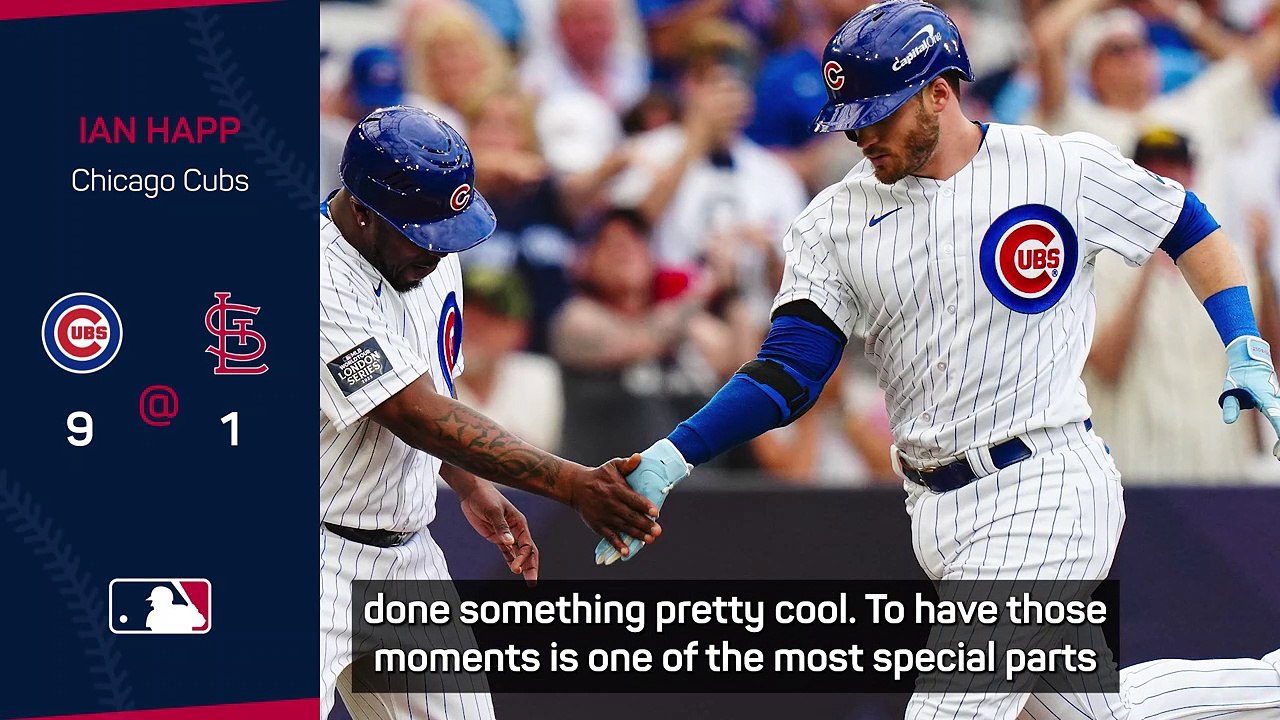 Happ's batting gloves heading to the Hall of Fame after London Series homers