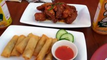 Filipino Fried LUMPIA and SWEET CHILLI CHICKEN WINGS