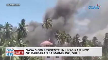 Nasa 5,000 residente, inilikas kasunod ng bakbakan sa Maimbung, Sulu | GMA Integrated News Bulletin
