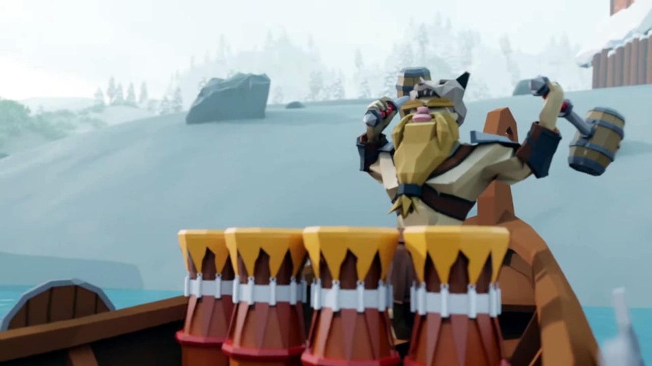 Wie Guitar Hero, nur mit Wikingern: In Ragnarock müsst ihr zu nordischem Rock im Takt trommeln