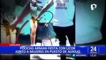 Chiclayo: agentes realizan reunión con mujeres y bebiendo licor en puesto de Auxilio de la PNP