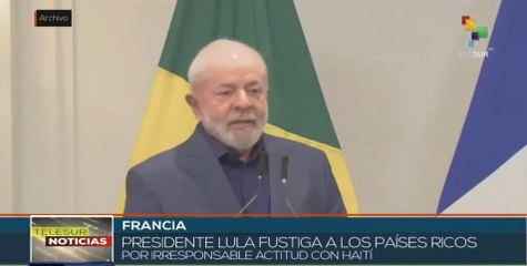 Presidente Lula denuncia indiferencia de países ricos con Haití