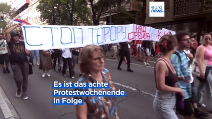 Achtes Protestwochenende gegen Präsident Vučić in Serbien