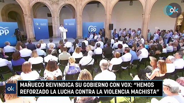 Mañueco reivindica su Gobierno con Vox: Hemos reforzado la lucha contra la violencia machista