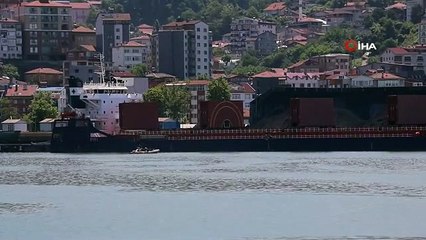 Zonguldak'ta yük gemisi çevresinde mayın arama çalışmaları sürüyor
