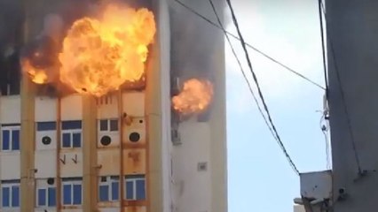 Atölyede patlama, ekipler müdahale ediyor