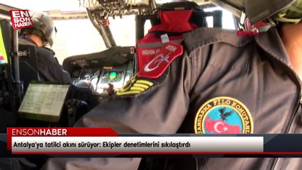 Antalya'da trafik yoğunluğunu karadan ve havadan denetledi