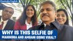 Anand Mahindra and Mukesh Ambani click a selfie with Sunita Williams, post goes viral |Oneindia News