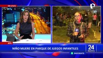 Ate: niño de 10 años muere en parque de juegos infantiles