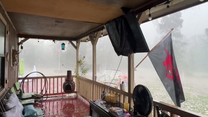 Large Hail Hits Malvern, Arkansas