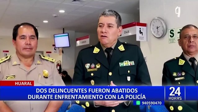 Huaral: dos delincuentes abatidos y un policía herido deja enfrentamiento con banda criminal