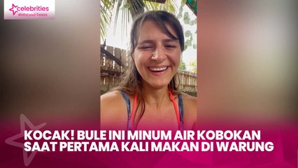 Kocak! Bule Ini Minum Air Kobokan saat Pertama Kali Makan di Warung