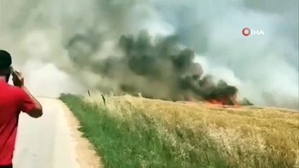 90 acres de champs de blé transformés en cendres à Kırklareli