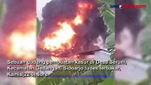 Detik-Detik Gudang Pembuatan Kasur Ludes Terbakar di Sidoarjo