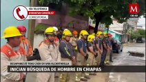 Hombre desaparece tras caer a una alcantarilla en Tuxtla Gutiérrez, Chiapas