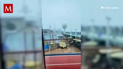 Pasajeros de un crucero en Florida, sufrieron momentos de angustia tras fuertes vientos