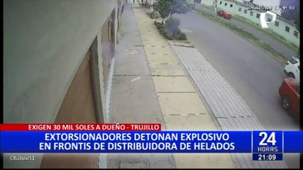 Trujillo: arrojan explosivo a distribuidora de helados