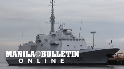 French Navy ship 'Lorraine' dock at the port in Manila