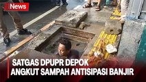 Banjir Jalan Raya Kartini Surut, Satgas DPUPR Depok Angkut Sampah di Gorong-Gorong