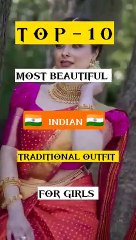 TOP-10 MOST BEAUTIFUL INDIAN TRADITIONAL OUTFITS FOR GIRLS ✨ #shorts #india