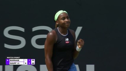 Eastbourne - Gauff écrase Burrage en 1h de jeu