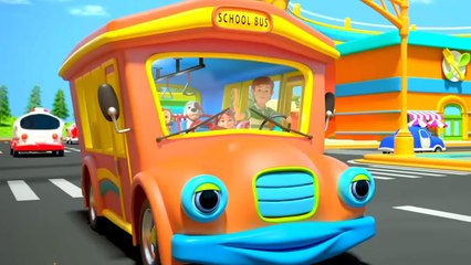 Wheels On The Bus, School Bus, Rhymes & Cartoon Videos