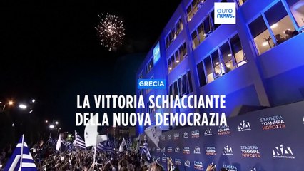 Download Video: Elezioni in Grecia, trionfa il partito conservatore Nuova Democrazia