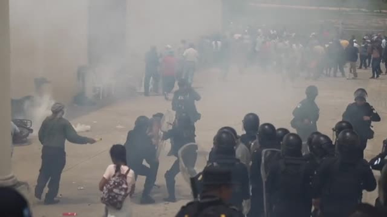 Disturbios en Guatemala durante la jornada electoral