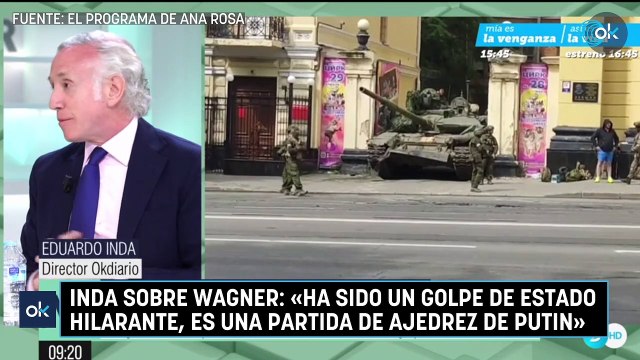 Inda sobre Wagner: «Ha sido un golpe de Estado hilarante, es una partida de ajedrez de Putin»