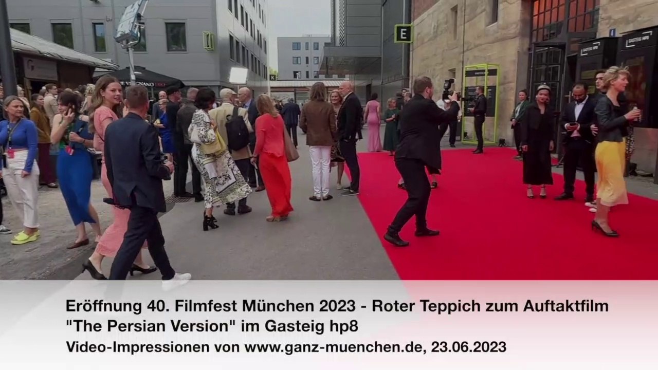 Eröffnung 40. filmfest münchen 2023 - roter teppich zum auftaktfilm "the persian version" im gasteig