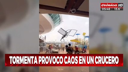 Tormenta provocó caos y terror a bordo de un crucero