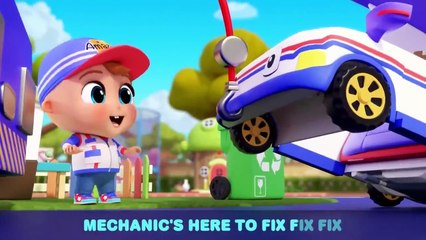 Wheels On the Bus | Garbage Truck and Excavator Edition | Little Angel Kids Songs & Nursery Rhymes