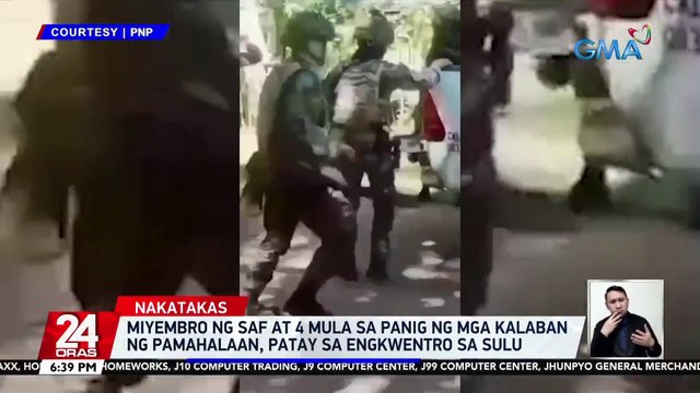 Miyembro ng SAF at 4 mula sa panig ng mga kalaban ng pamahalaan, patay sa engkwentro sa Sulu | 24 Oras