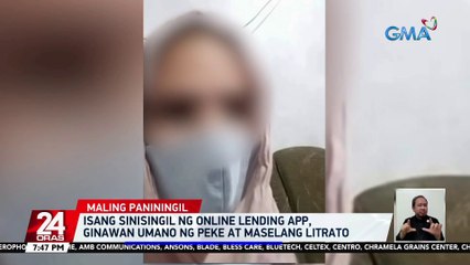 Isang sinisingil ng online lending app, ginawan umano ng peke at maselang litrato | 24 Oras