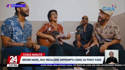 Bruno Mars, may regalong impromptu song sa Pinoy fans | 24 Oras